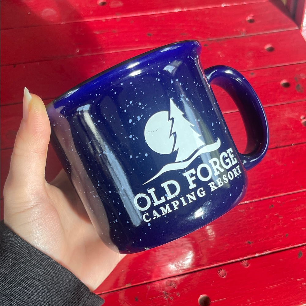 Old Forge Camping Resort Blue Mug